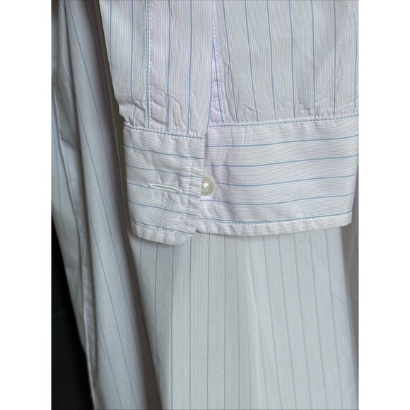Frank & Eileen Joedy Size Large Boyfriend Button Down Superfine Shirt Pink Blue - Picture 14 of 16